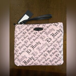 NWT Ed Hardy Pink Wristlet Clutch